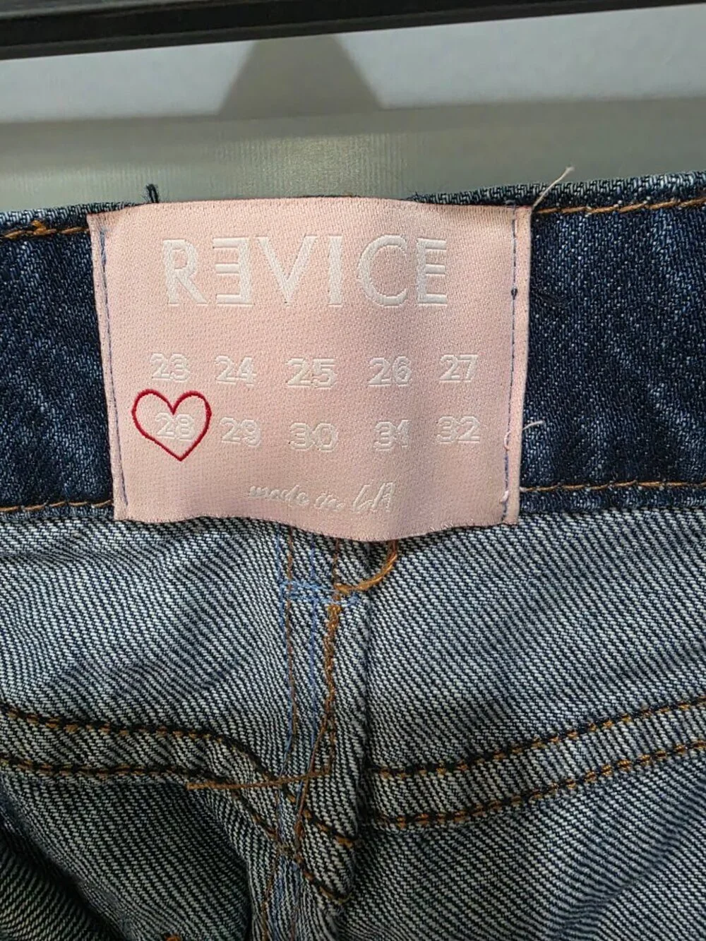 Revice Patchwork Jeans‎ Women’s Size 28 Made in USA Straight Leg High Rise